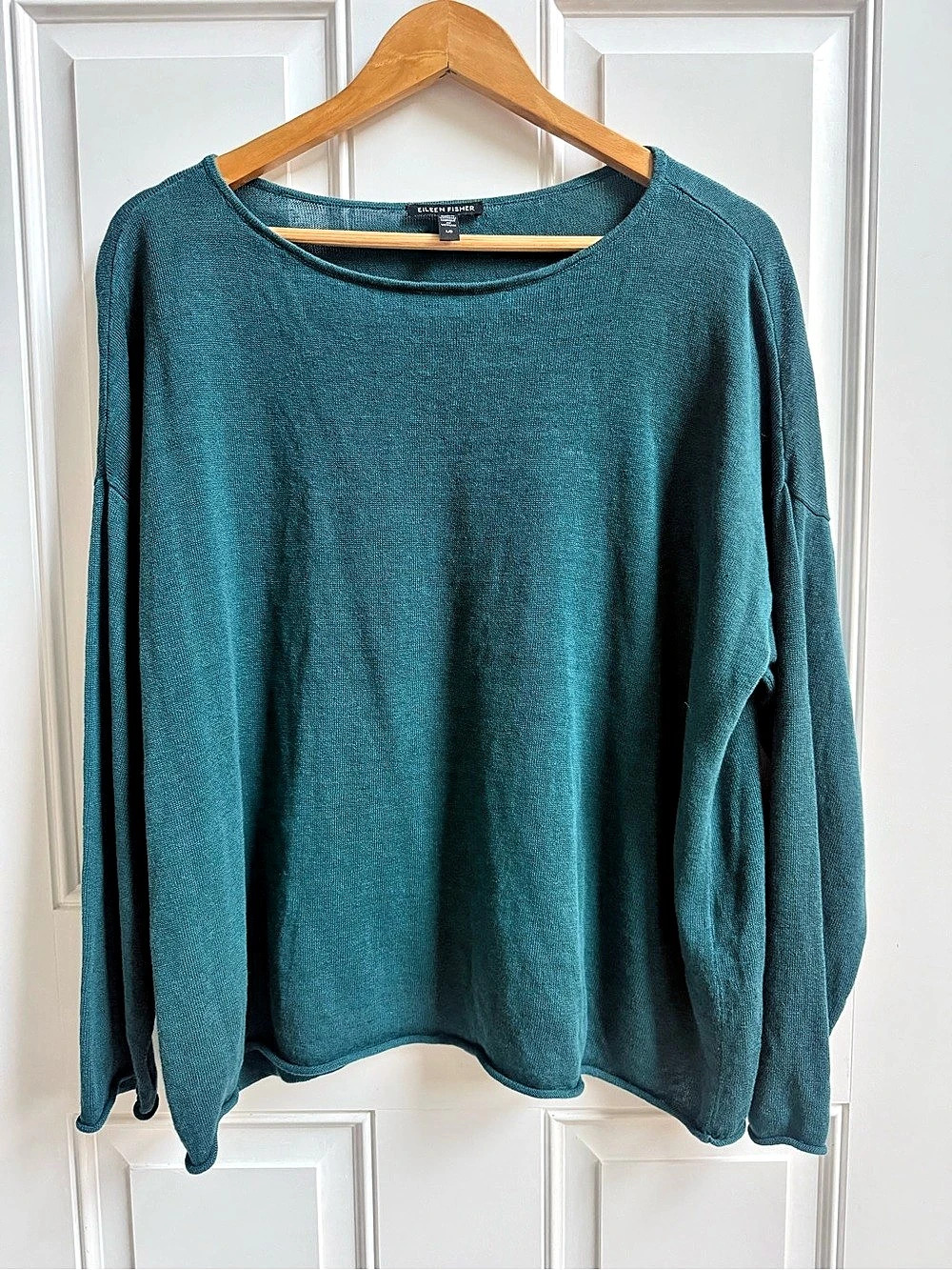 Eileen Fisher Organic Linen & Cotton Pullover Crewneck Oversized Lagenlook